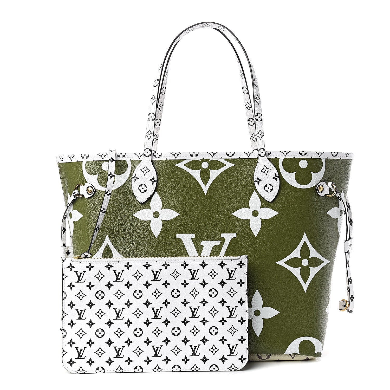 Louis Vuitton Monogram Giant Neverfull MM Kaki 1 of 9