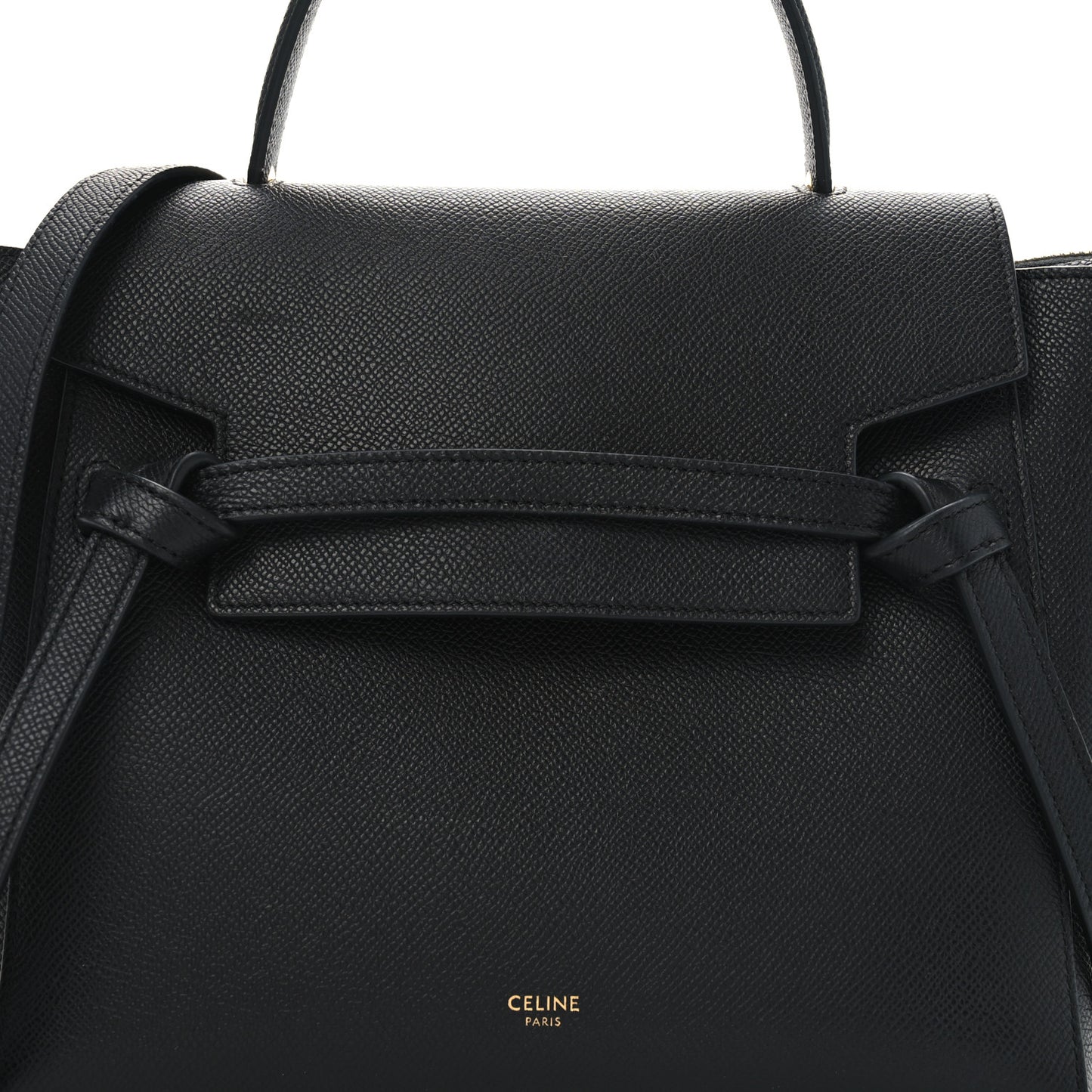 Grained Calfskin Micro Belt Bag Black