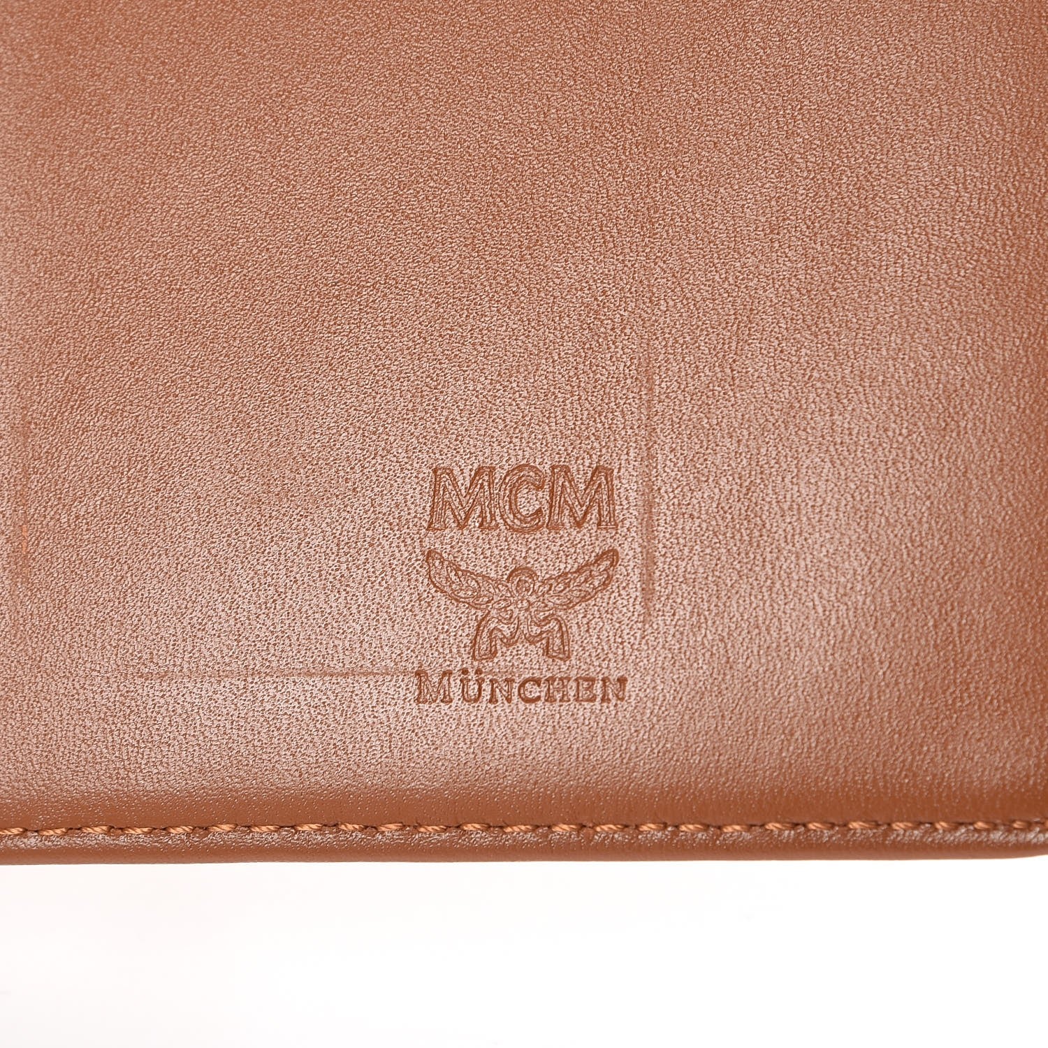 MCM Visetos Large Continental Zip Around Wallet Cognac 7 of 8