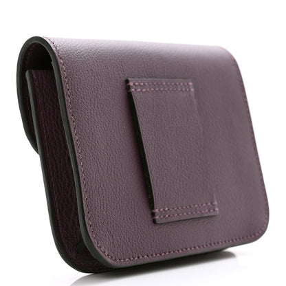 Hermes Evercolor Bi-Color Constance Slim Wallet Cassis Bleu Royale 4 of 9