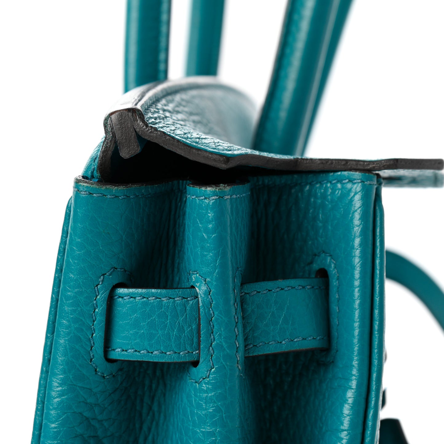 Taurillon Clemence Birkin 30 Bleu Izmir