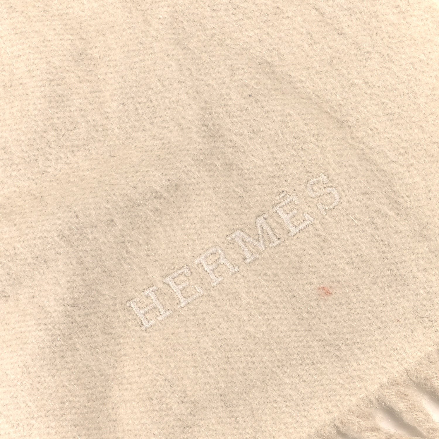 Hermes Cashmere Fringe Throw Blanket Ecru 3 of 4