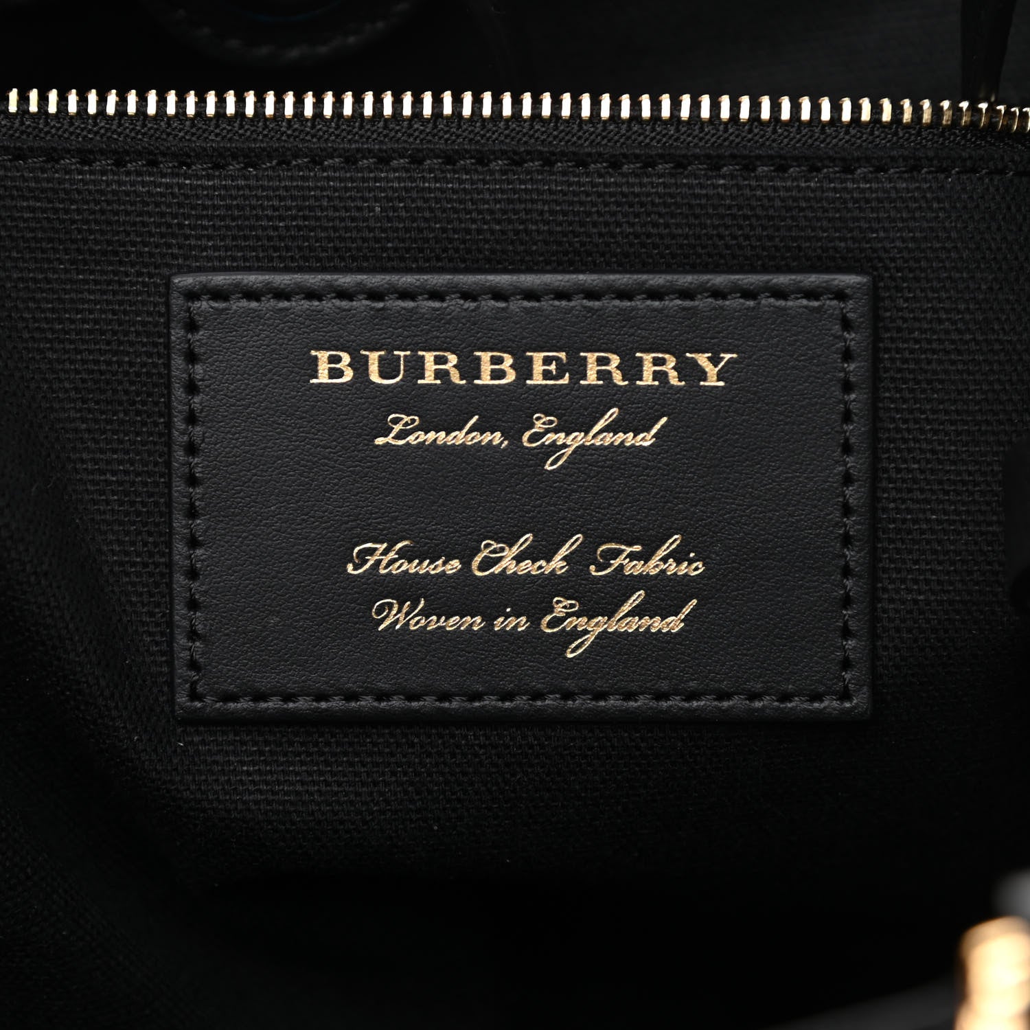 Burberry Grainy Calfskin House Check Small Canterbury Tote Black 6 of 12