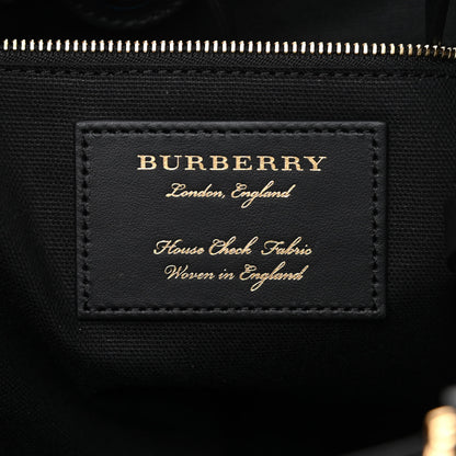 Burberry Grainy Calfskin House Check Small Canterbury Tote Black 6 of 12