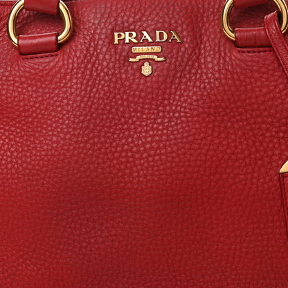 Prada Vitello Daino Tote Rosso 7 of 19