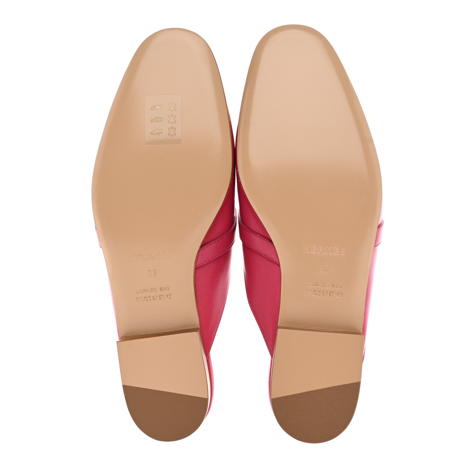 Hermes Goatskin Oz Mules 37 Rose Framboise 5 of 9