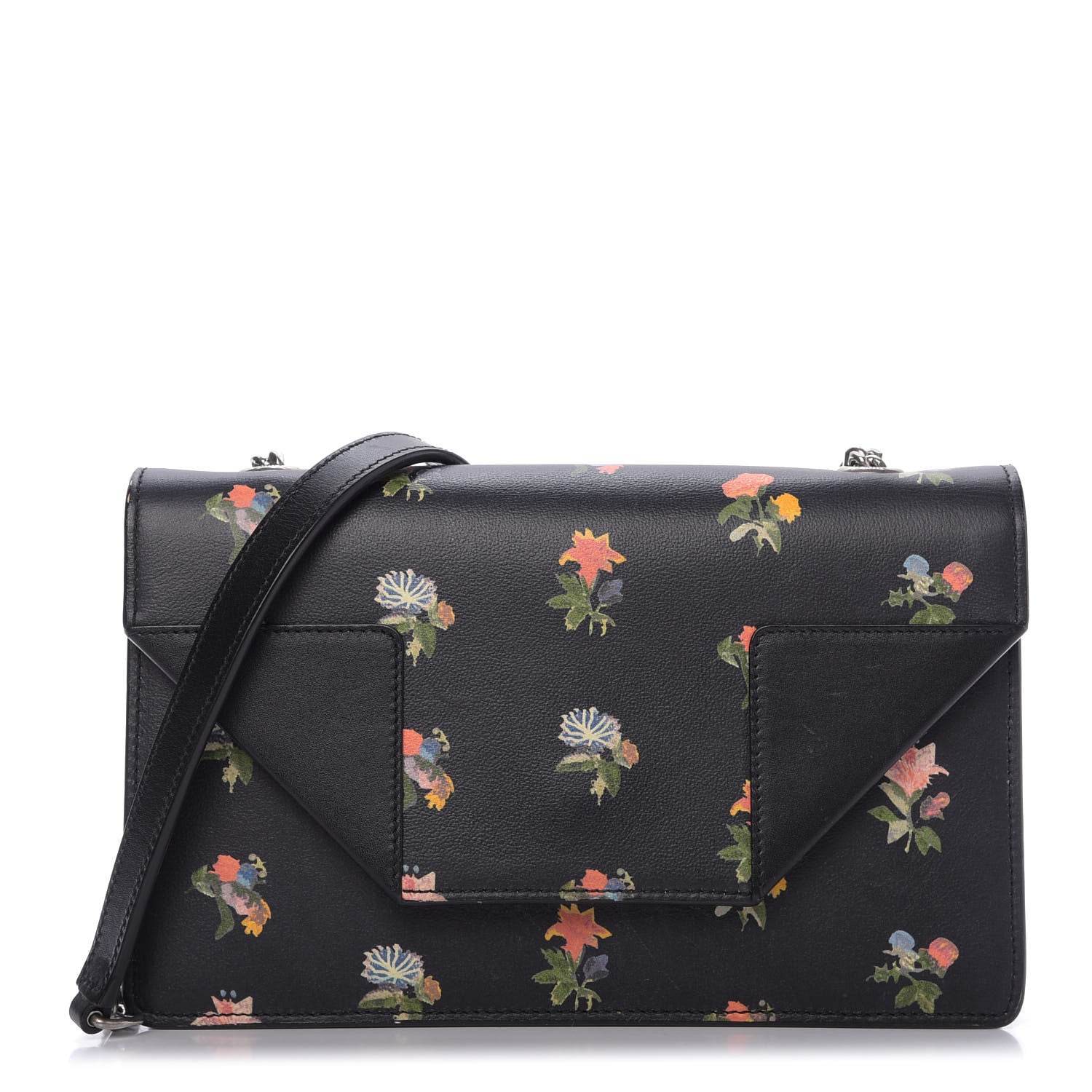 Saint Laurent Calfskin Prairie Flower Printed Mini Betty Black 1 of 12