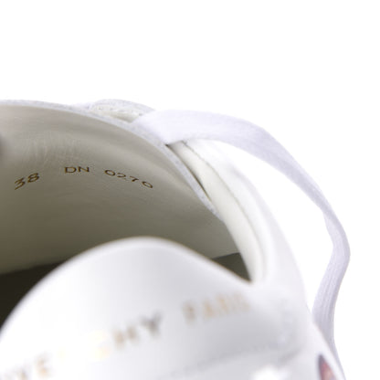 Givenchy Calfskin Logo Womens Urban Street Sneakers 38 White Red 10 of 12