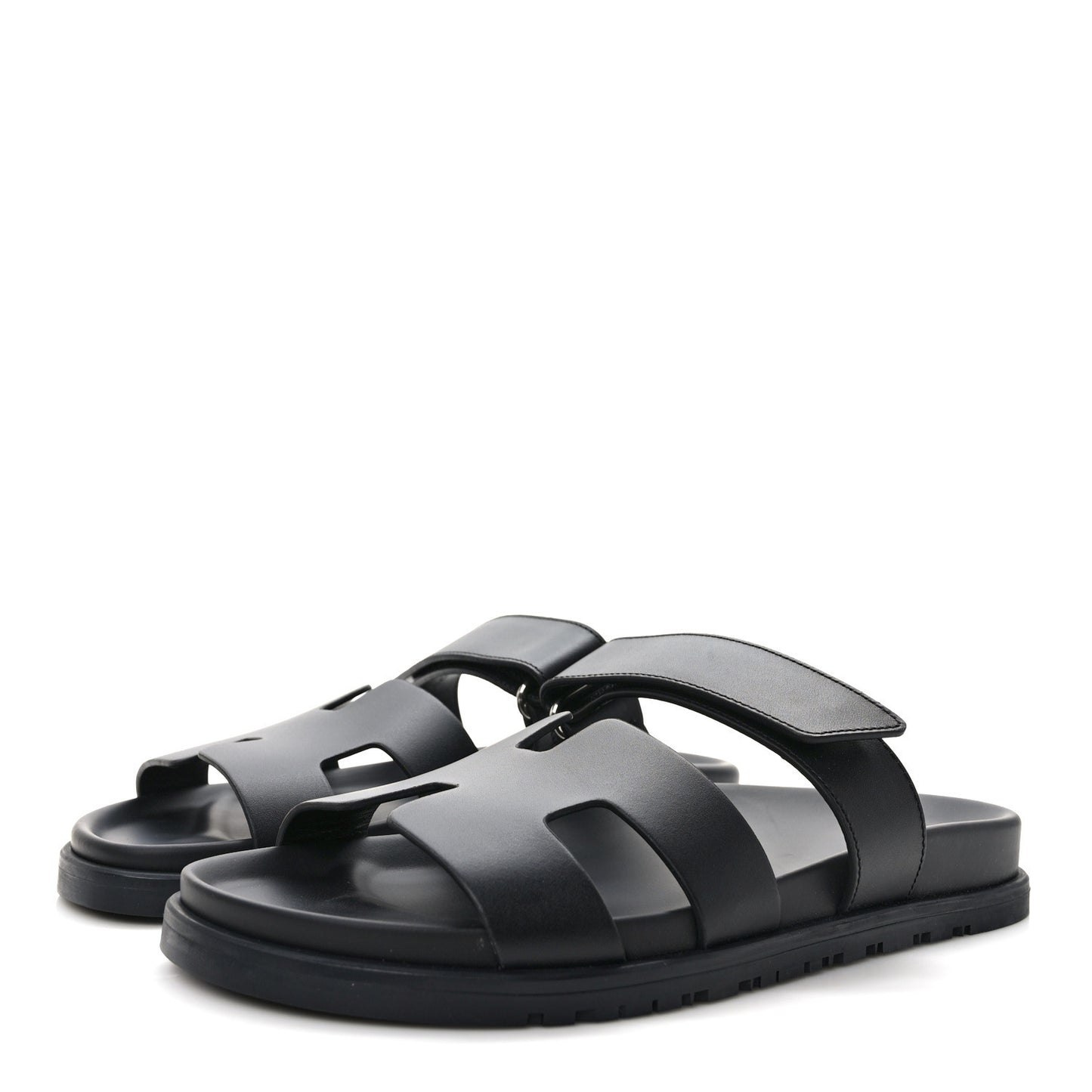 Calfskin Womens Chypre Sandals 39.5 Black