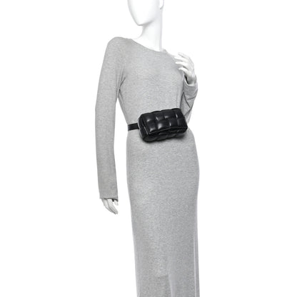 Bottega Veneta Nappa Maxi Intrecciato Padded The Belt Cassette Bag Black 2 of 12