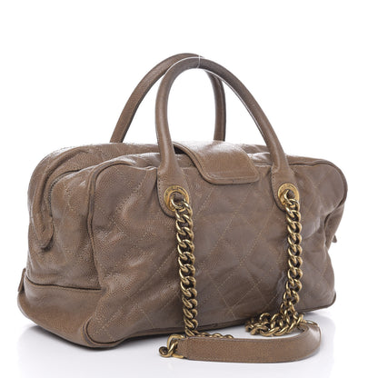 Chanel Crumpled Grained Calfskin Shiva Bowler Beige 3 of 18