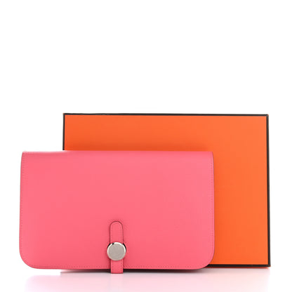 Hermes Evercolor Dogon Duo Wallet Rose Azalee 12 of 12