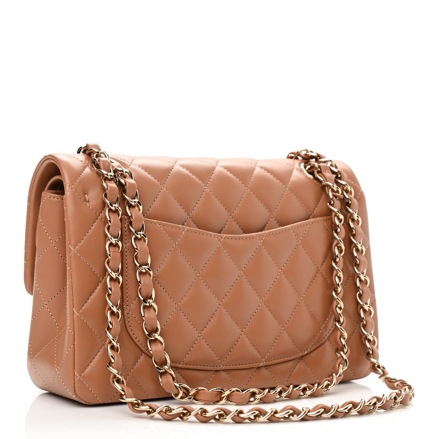 Chanel Lambskin Quilted Small Double Flap Brown 3 of 10