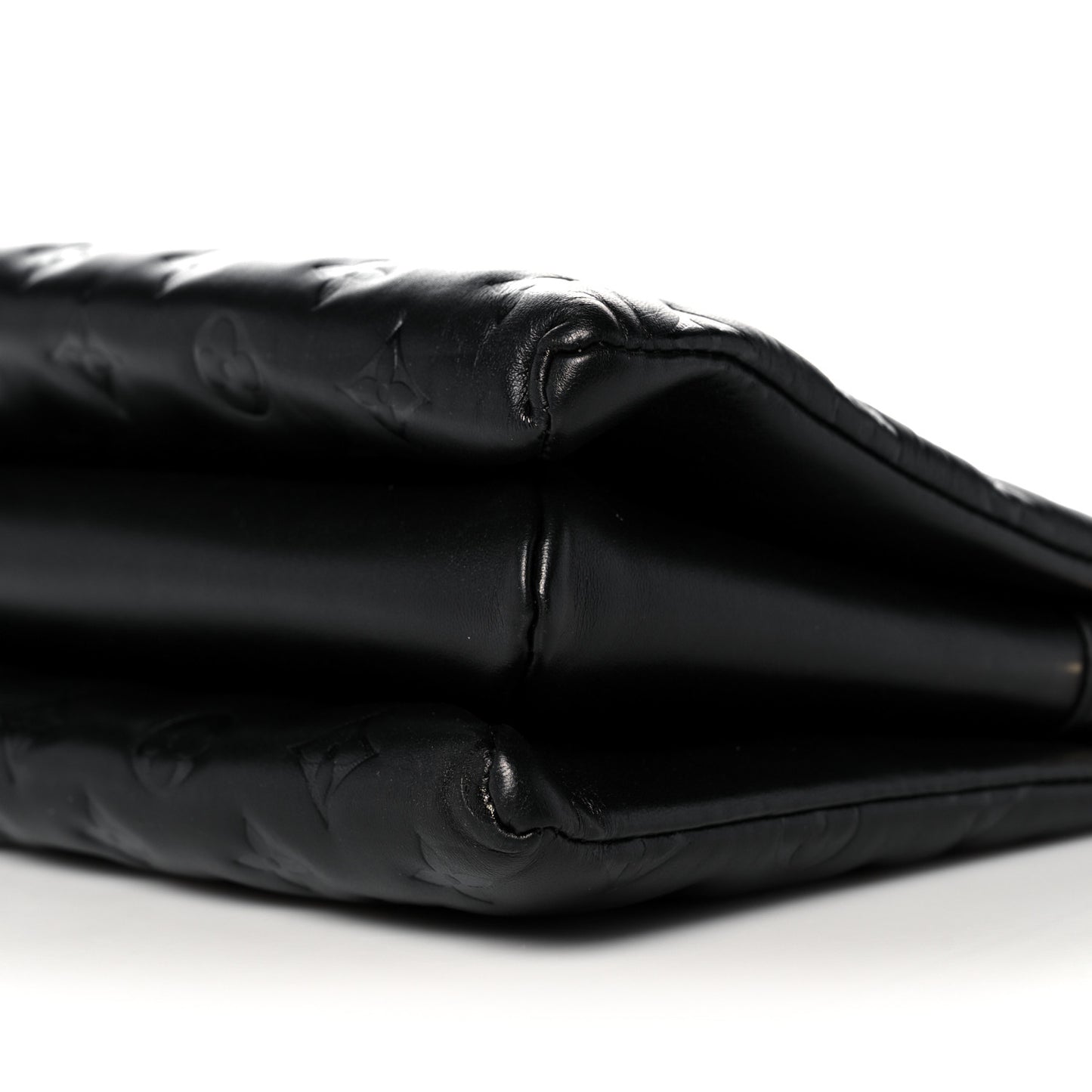 Lambskin Embossed Monogram Coussin PM Black
