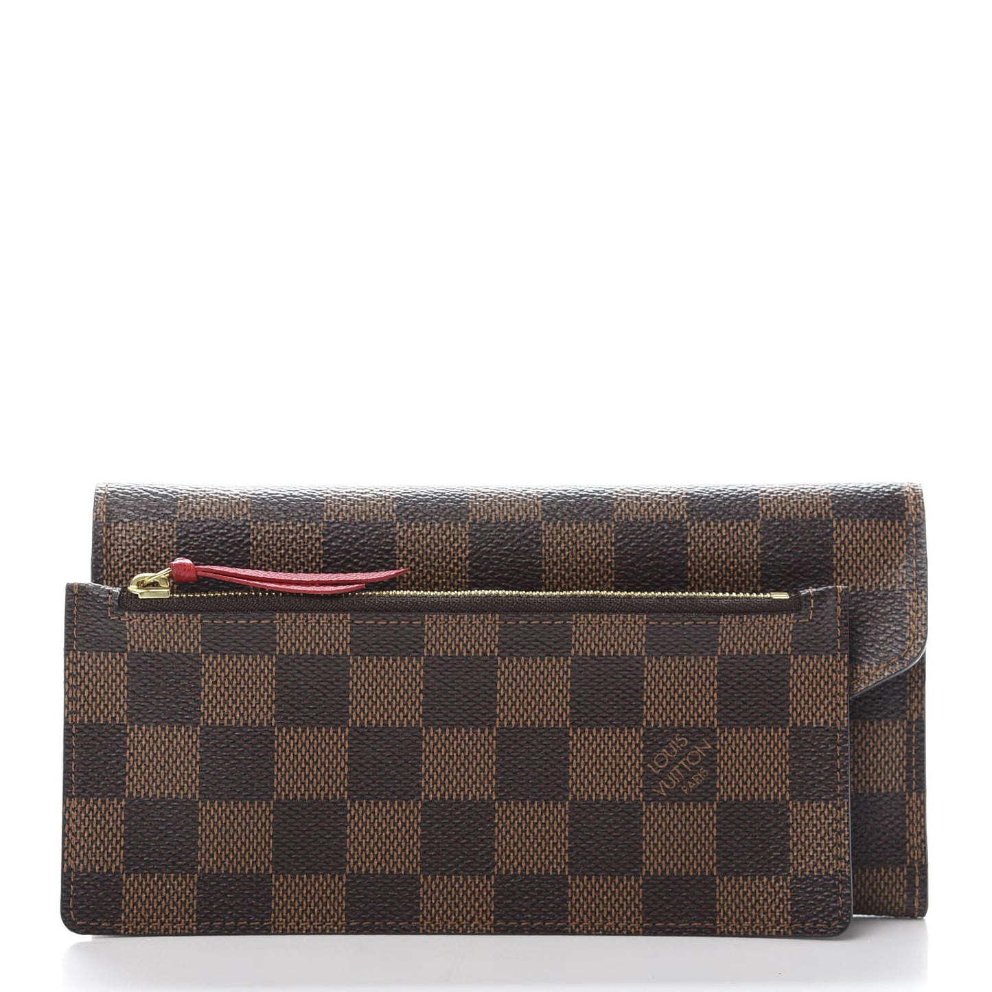 Damier Ebene Josephine Wallet Red