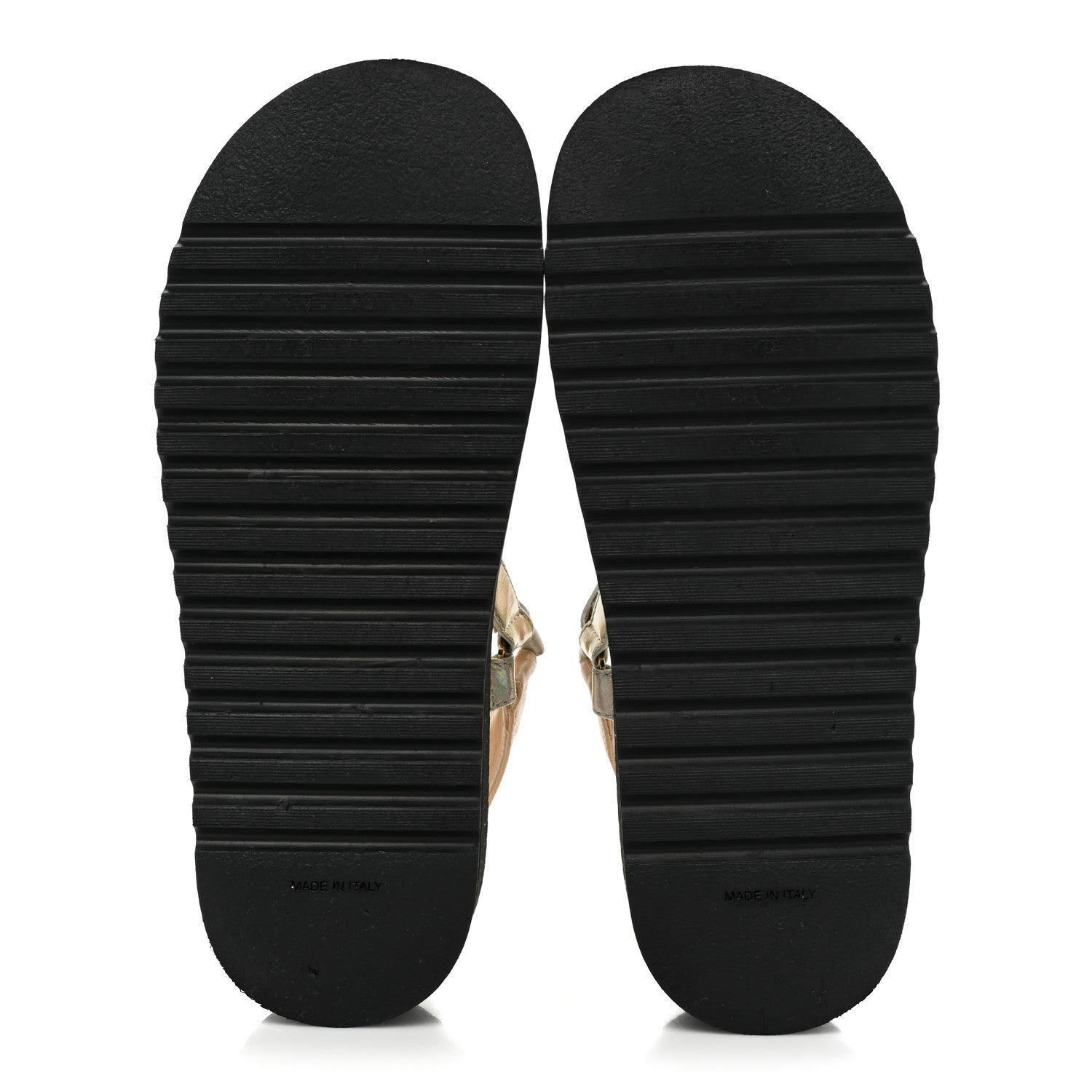 Chanel Lambskin Logo Platform Sandals 38.5 Beige Gold White 6 of 11