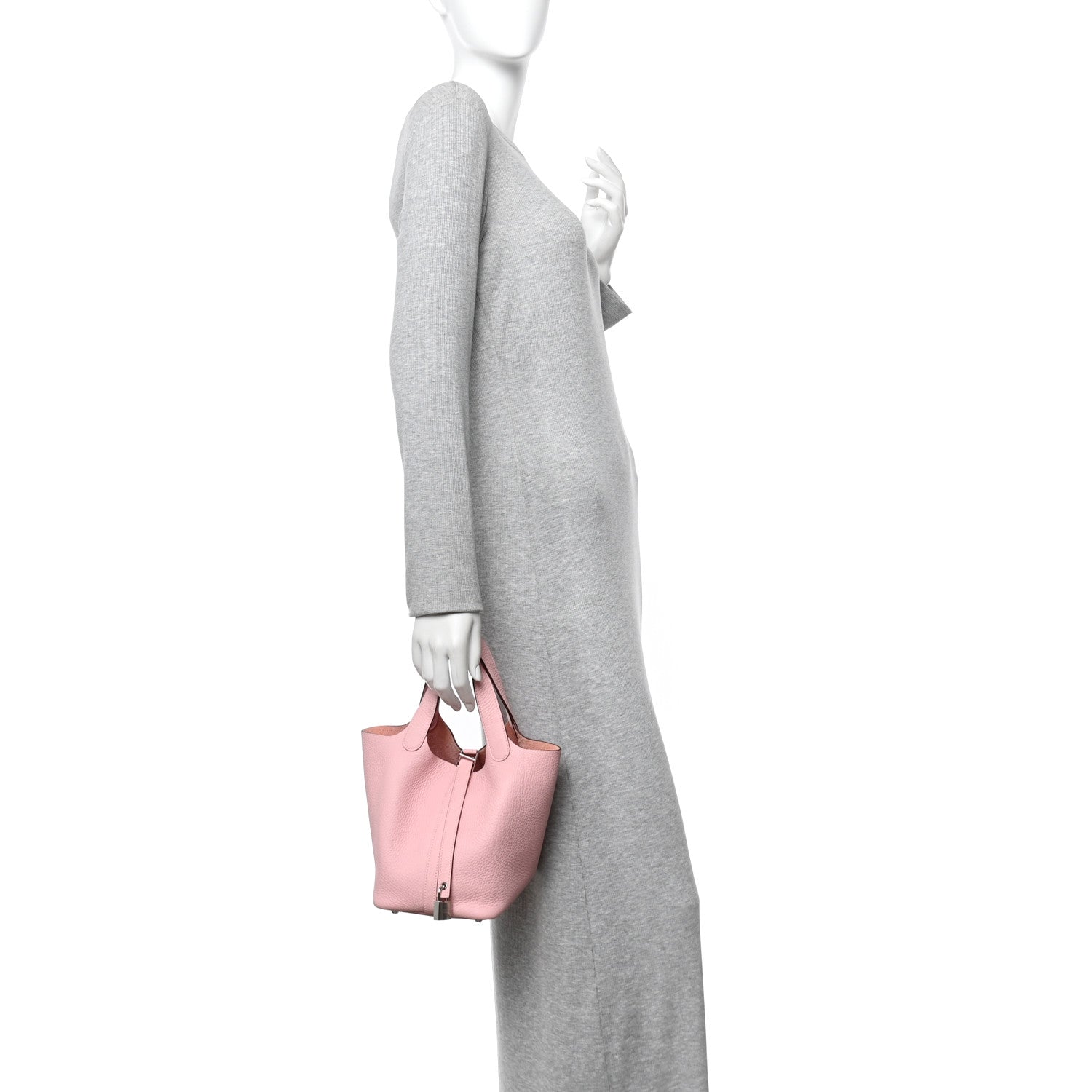 Hermes Taurillon Clemence Picotin Lock 18 PM Rose Sakura 2 of 14
