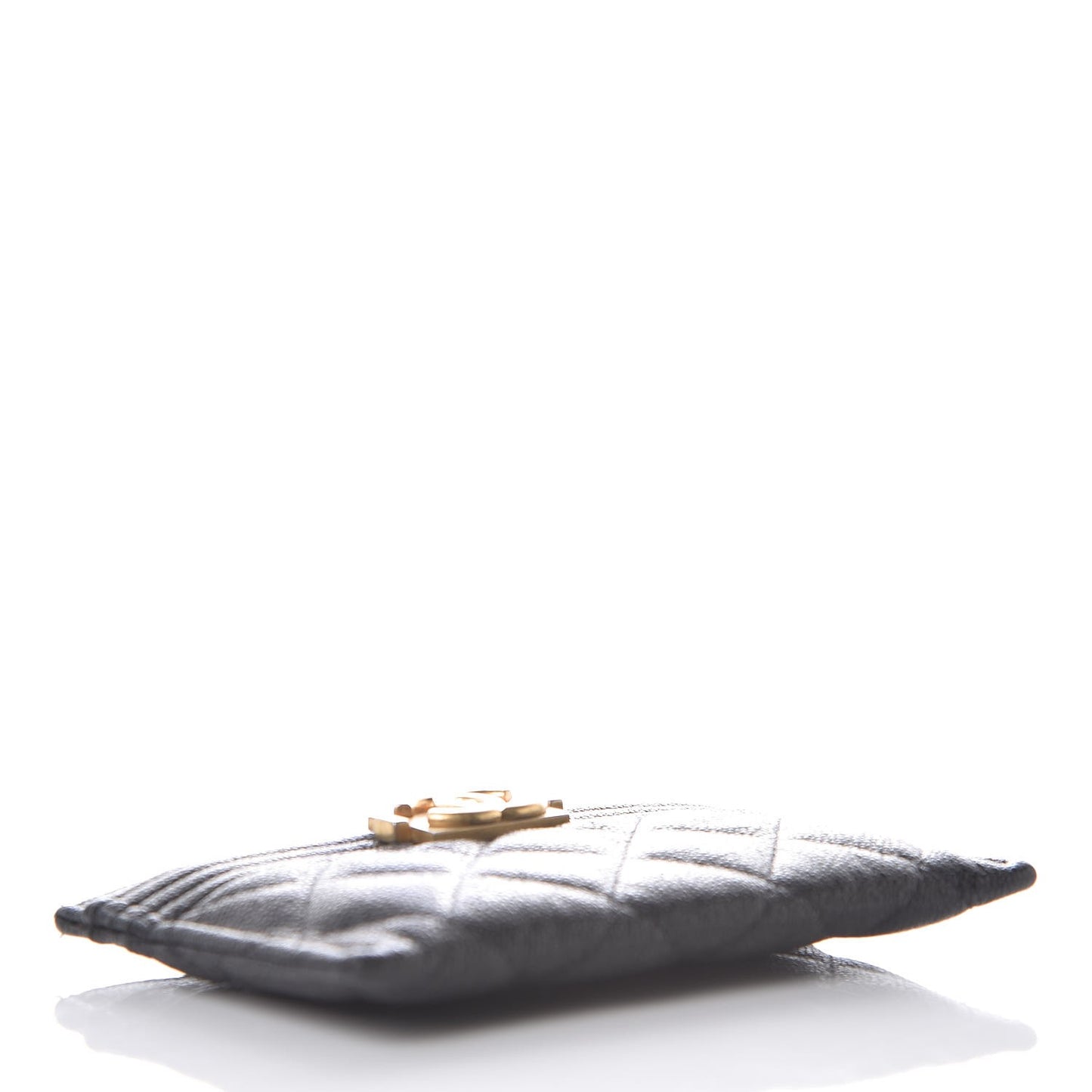 Caviar Quilted Boy Card Holder Black