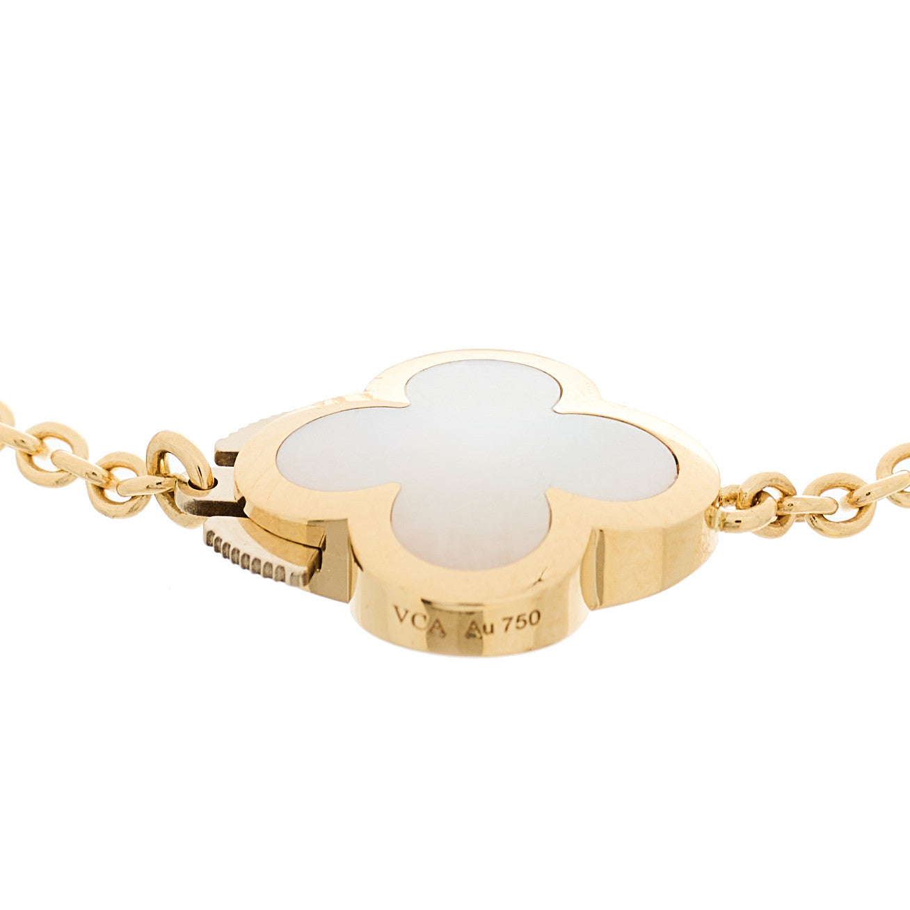 18K Yellow Gold Mother of Pearl 4 Motifs Pure Alhambra Bracelet