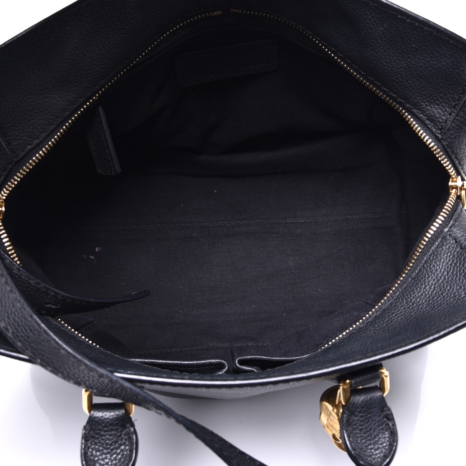 Alexander McQueen Pebbled Calfskin Small Skull Padlock Zip Around Tote Black 6 of 13