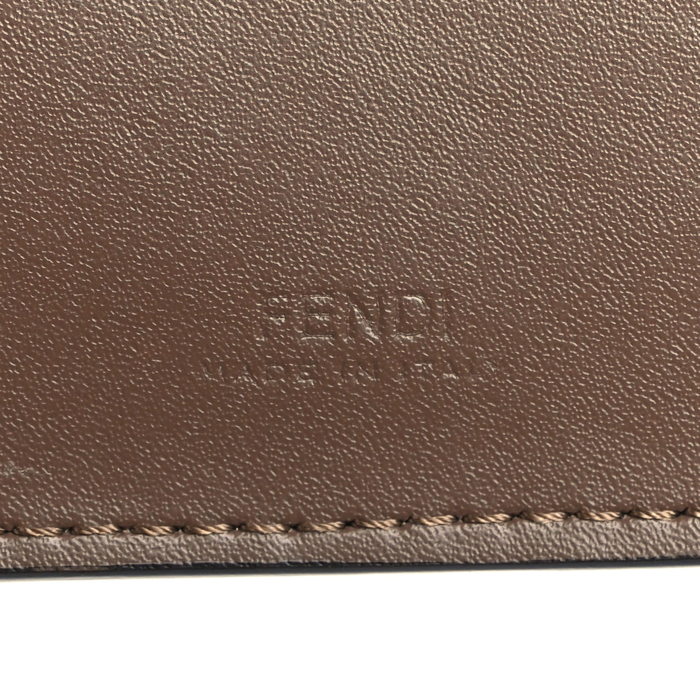 Vitello Soft F is Fendi Bi-Color FF 1974 Embossed Phone Pouch Maya Black
