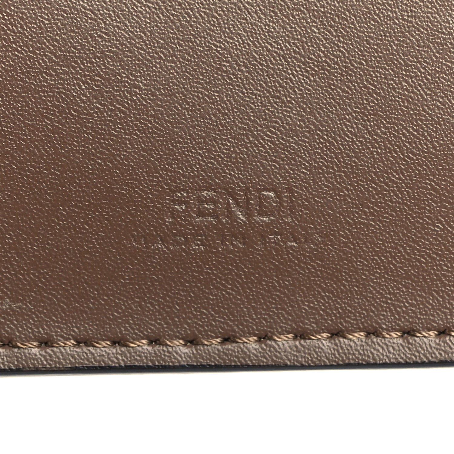 Fendi Vitello Soft F is Fendi Bi-Color FF 1974 Embossed Phone Pouch Maya Black 6 of 7