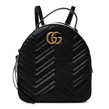Gucci Calfskin Matelasse GG Marmont Backpack Black 1 of 13