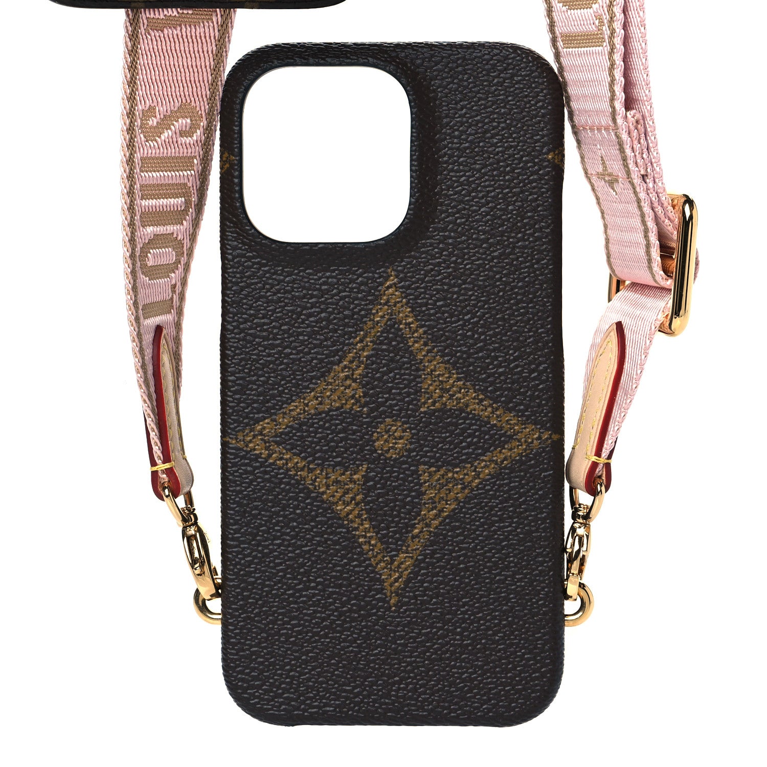 Louis Vuitton Monogram Bumper On Strap iPhone 13 Shoulder Strap Creme Pink 6 of 8