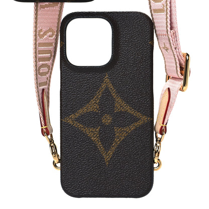 Louis Vuitton Monogram Bumper On Strap iPhone 13 Shoulder Strap Creme Pink 6 of 8