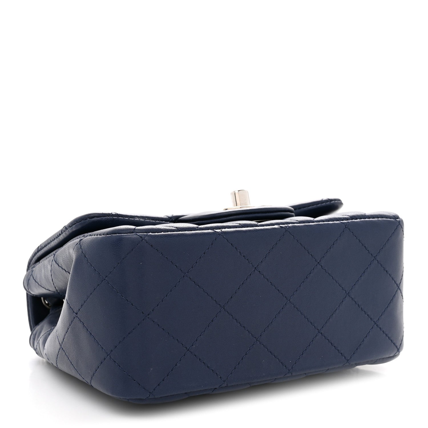 Chanel Lambskin Quilted Mini Square Flap Navy 4 of 12