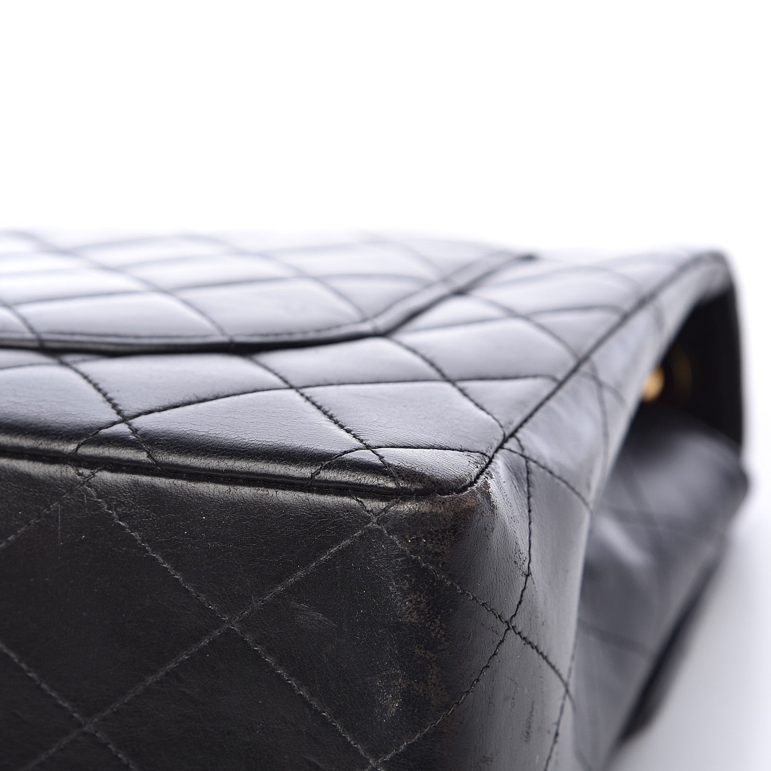 Chanel Lambskin Quilted Jumbo Single Flap Black 13 of 17