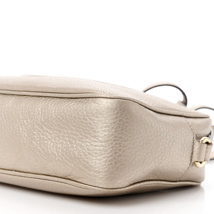 Gucci Metallic Pebbled Calfskin Small Soho Disco Bag Golden Beige 12 of 18