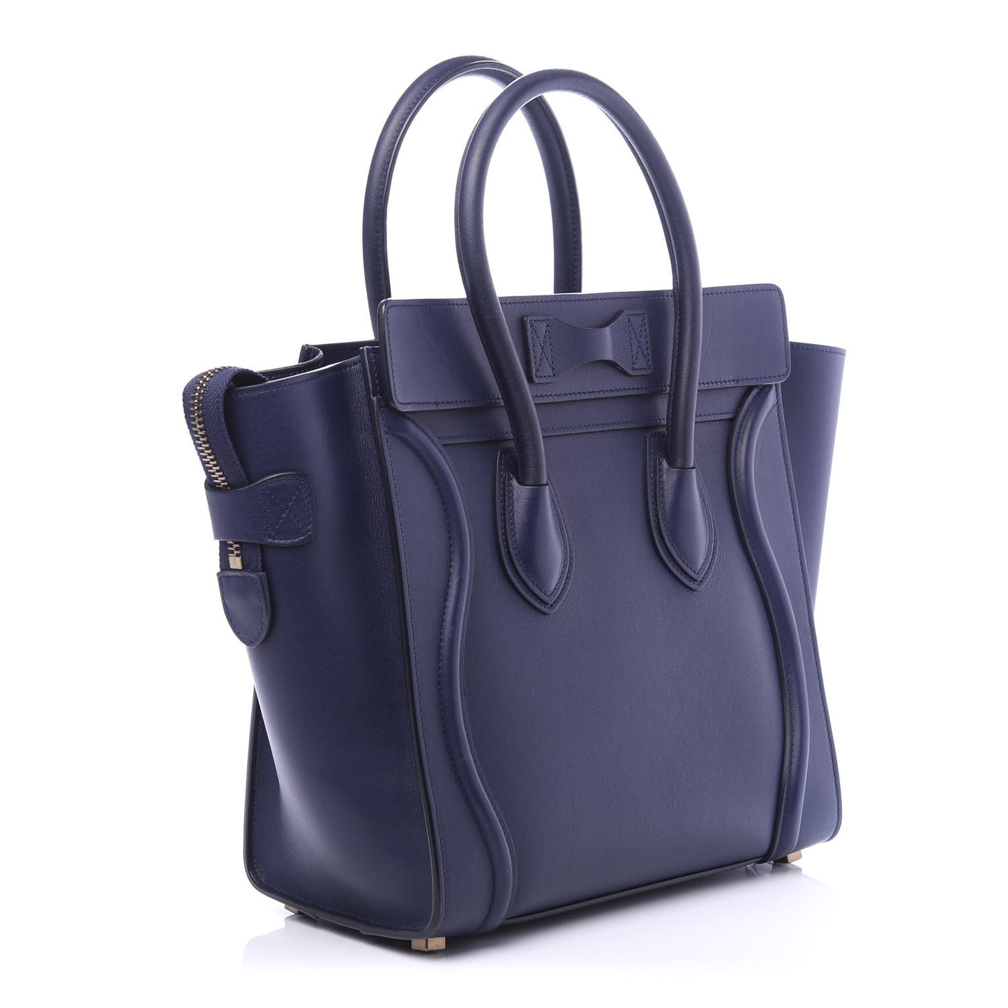 Smooth Calfskin Micro Luggage Navy Blue