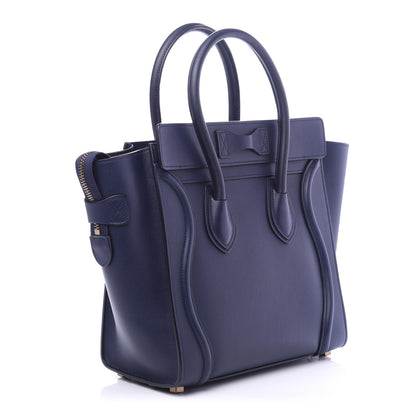 Celine Smooth Calfskin Micro Luggage Navy Blue 3 of 9