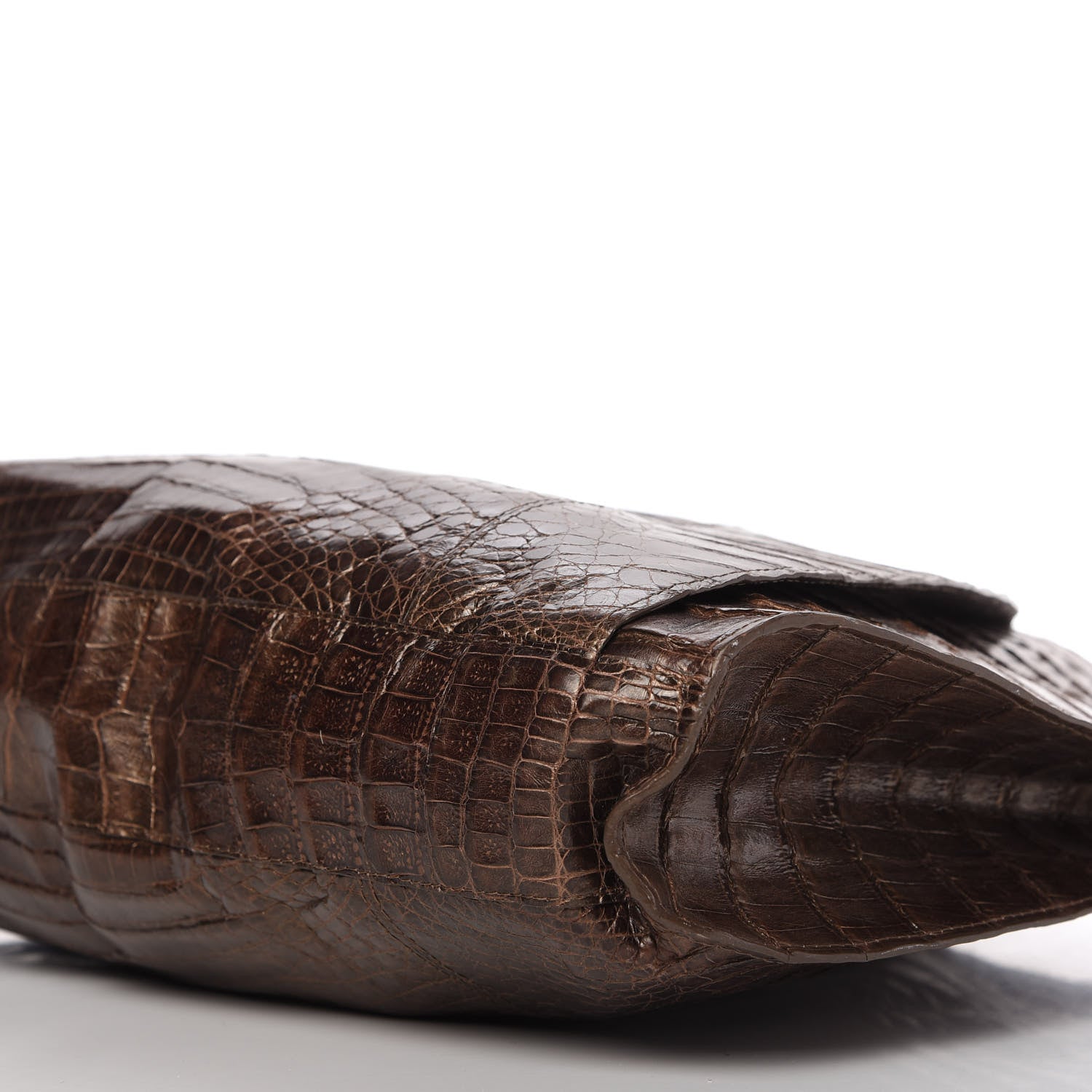 Nancy Gonzalez Crocodile Hobo Brown 8 of 11