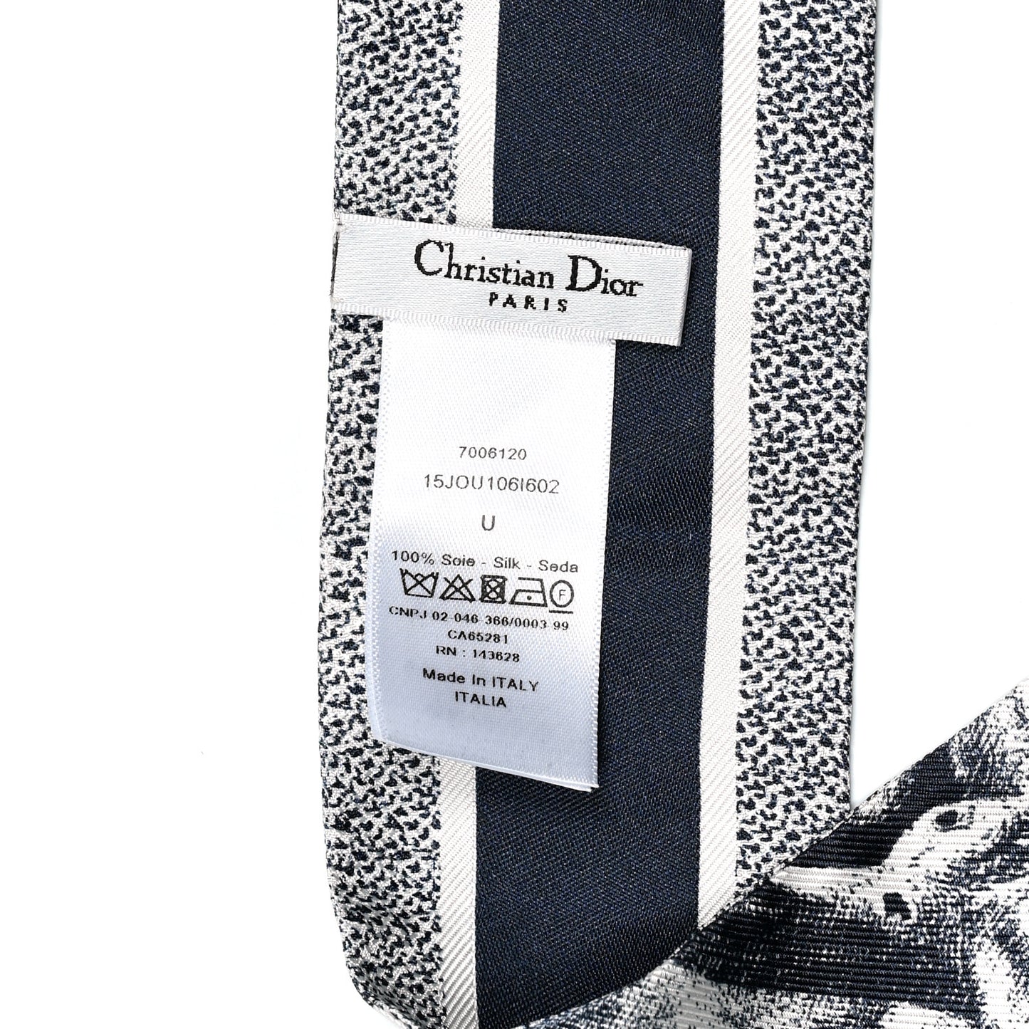 Silk Toile De Jouy Reverse Capri Mitzah Scarf Navy Blue