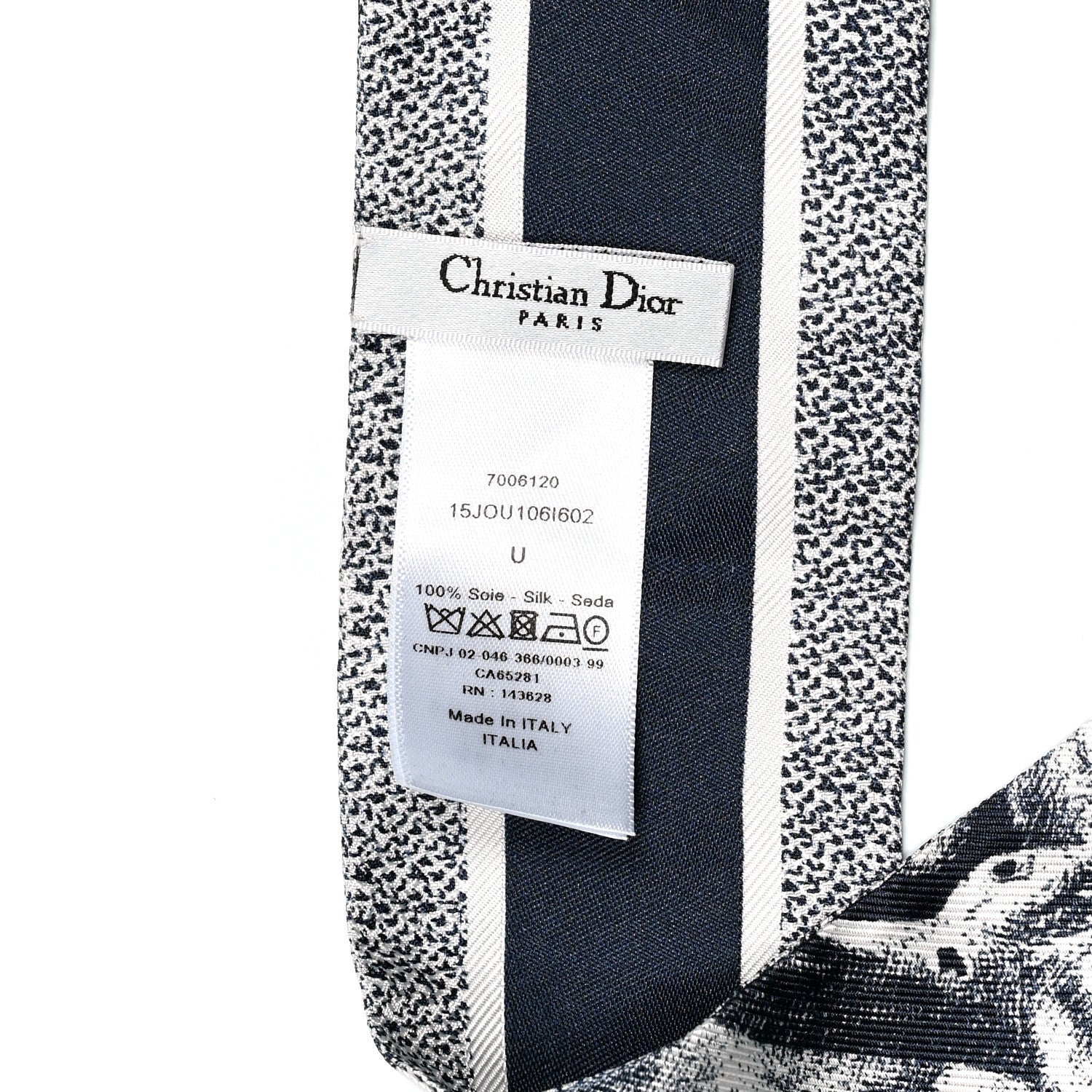 Christian Dior Silk Toile De Jouy Reverse Capri Mitzah Scarf Navy Blue 3 of 3
