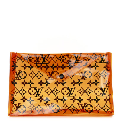 Louis Vuitton PVC Monogram Printed Envelope Pouch Orange 1 of 5