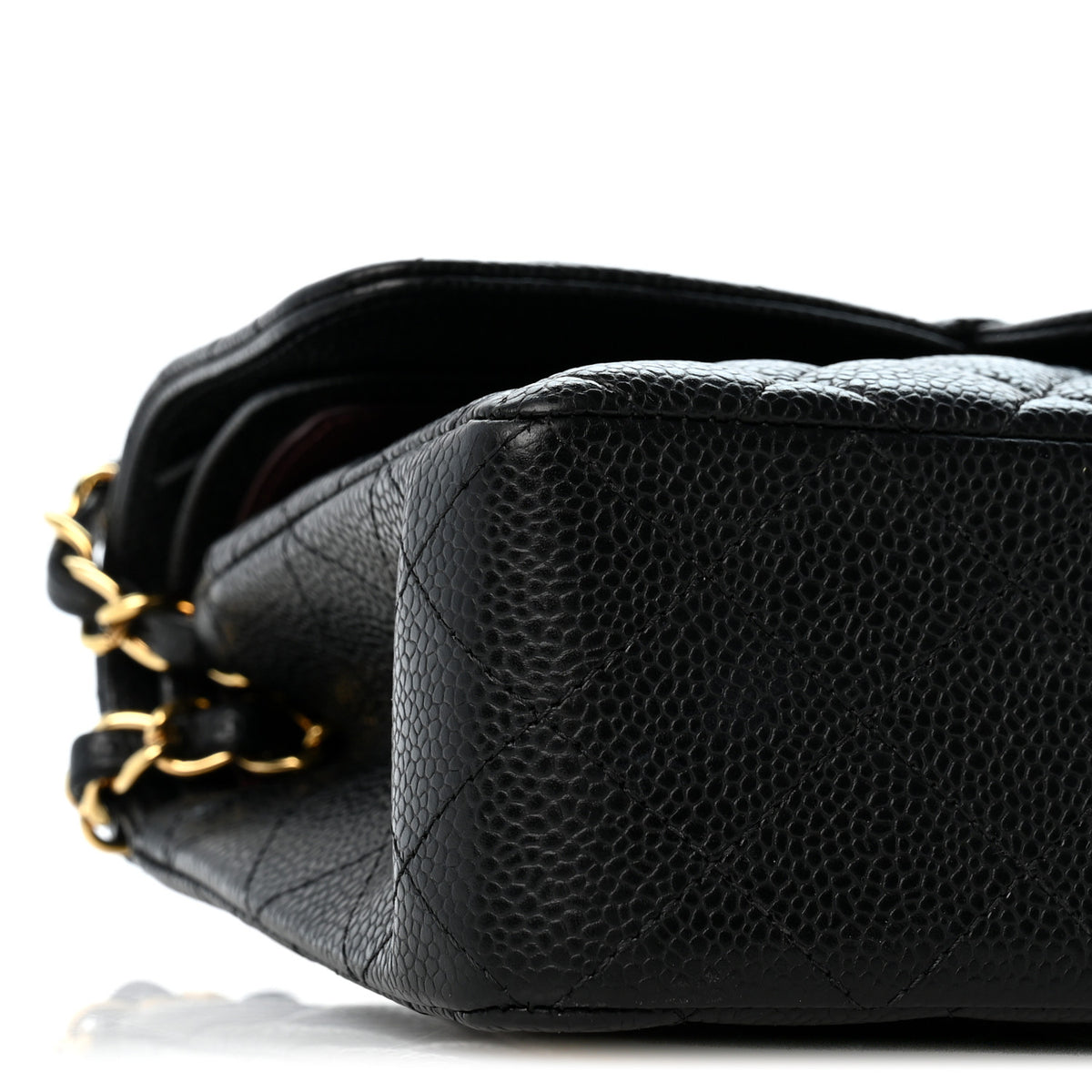 Caviar Quilted Small Double Flap Black
