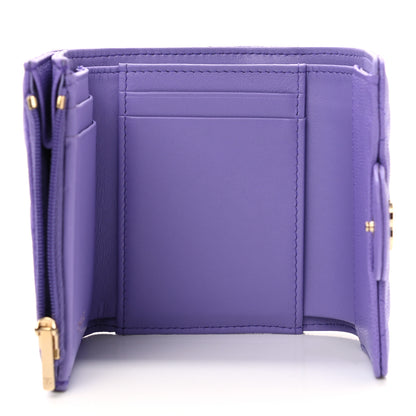 Chanel Caviar Quilted Compact Flap Wallet Purple 5 of 7