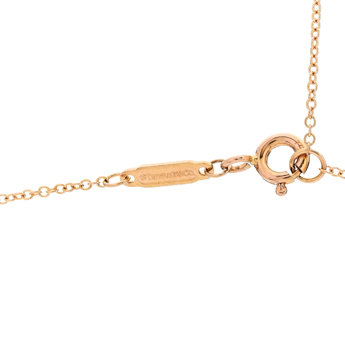 18K Rose Gold Small T Smile Pendant Necklace