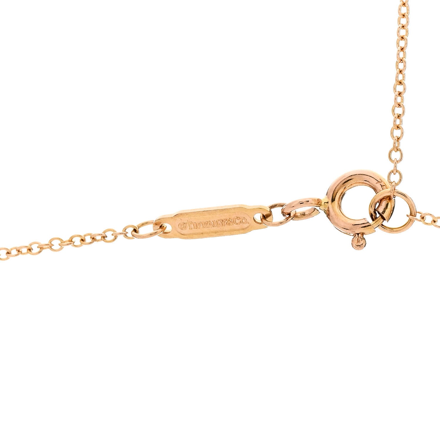 Tiffany 18K Rose Gold Small T Smile Pendant Necklace 4 of 5