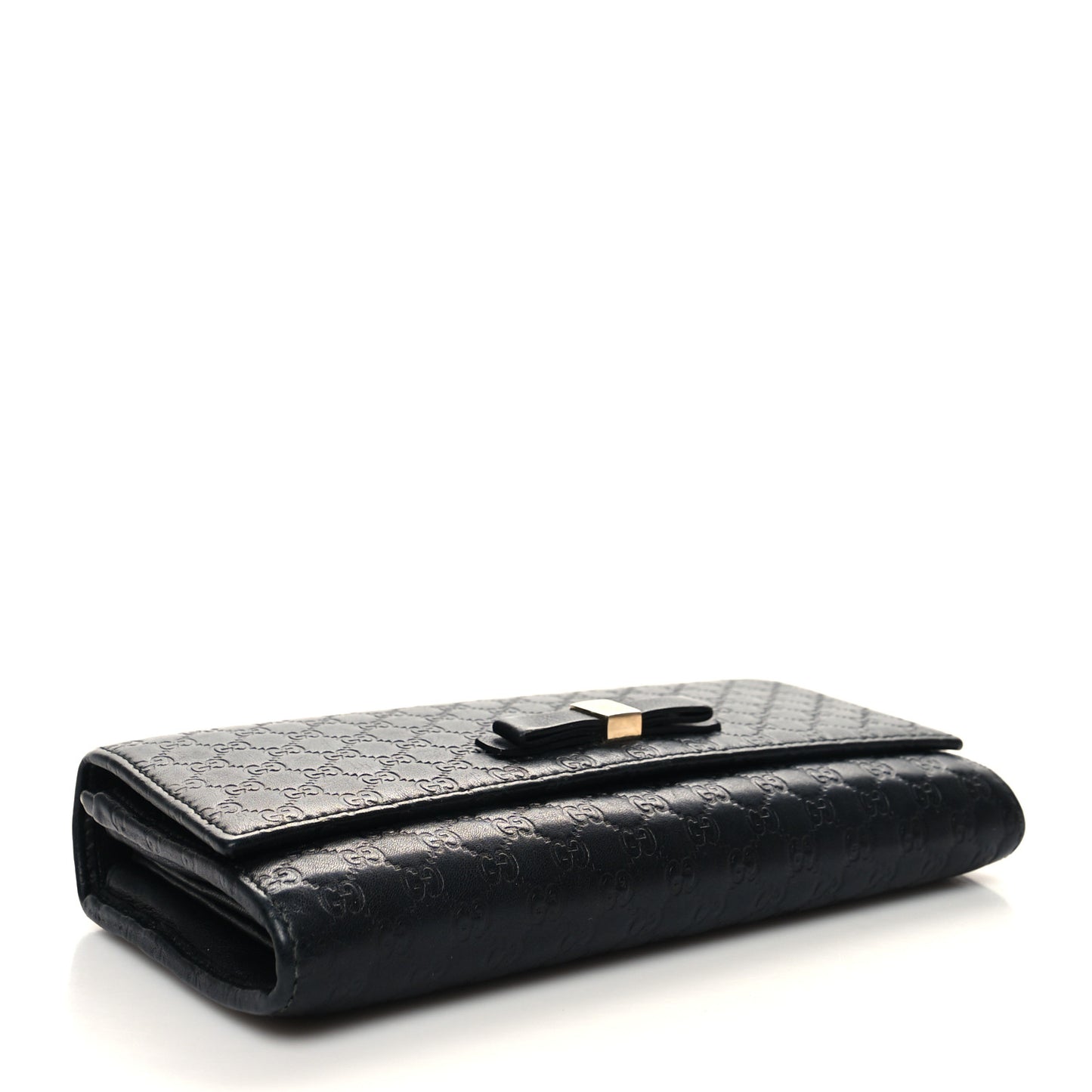 Microguccissima Bow Continental Wallet Black