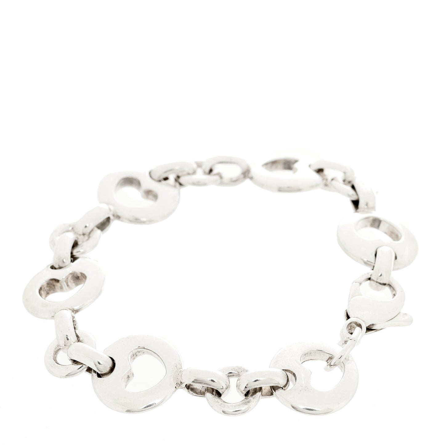 Sterling Silver Heart Stencil Bracelet
