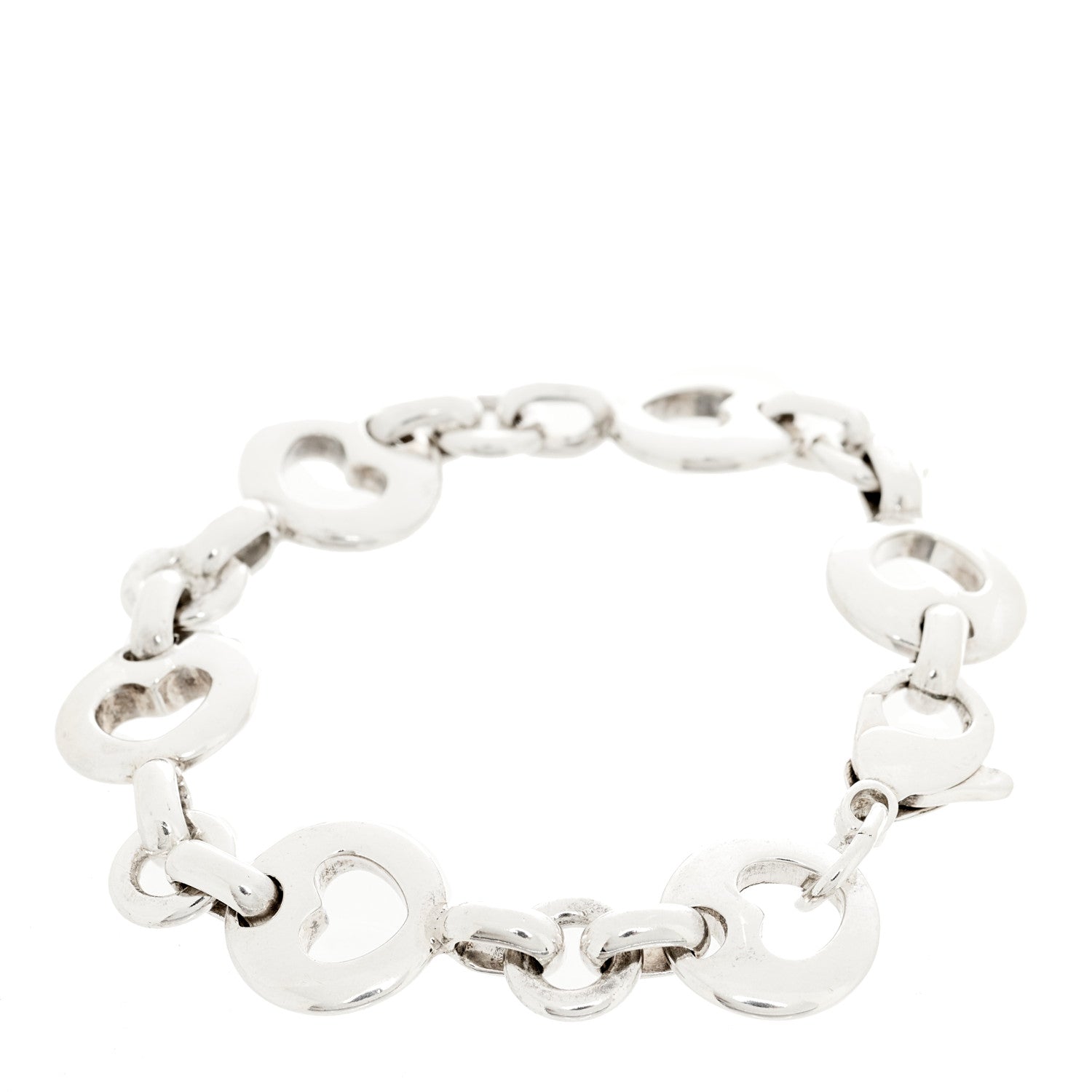 Tiffany Sterling Silver Heart Stencil Bracelet 1 of 3