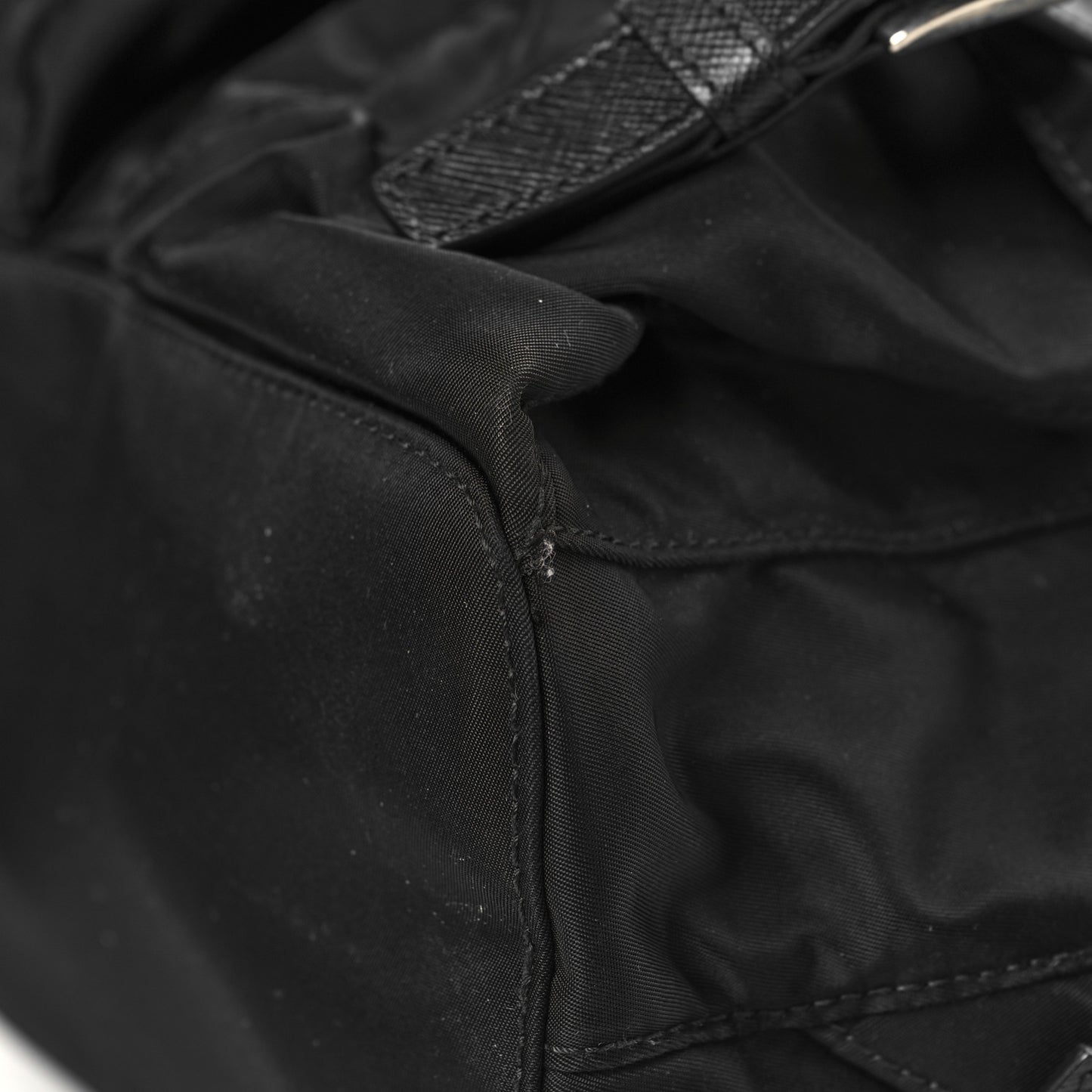 Tessuto Nylon Saffiano Small Backpack Black
