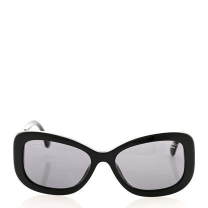 Chanel Acetate Polarized CC Sunglasses 5468-B-A Black 2 of 9