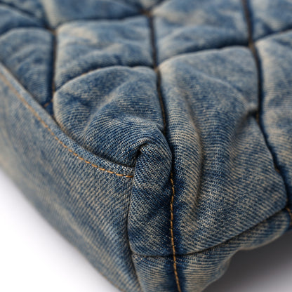 Saint Laurent Denim Quilted Toy Loulou Puffer Monogram Chain Satchel Blue Cinnamon 11 of 12