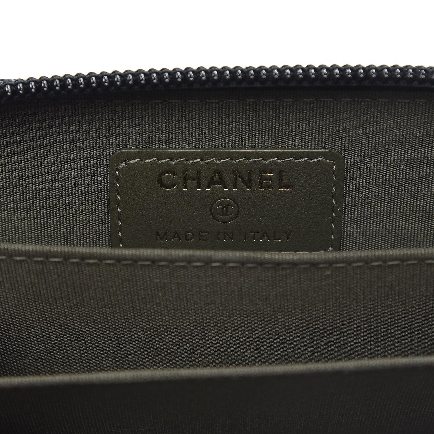 Chanel Caviar Quilted Boy Zip Around Coin Purse Wallet Black 6 of 8
