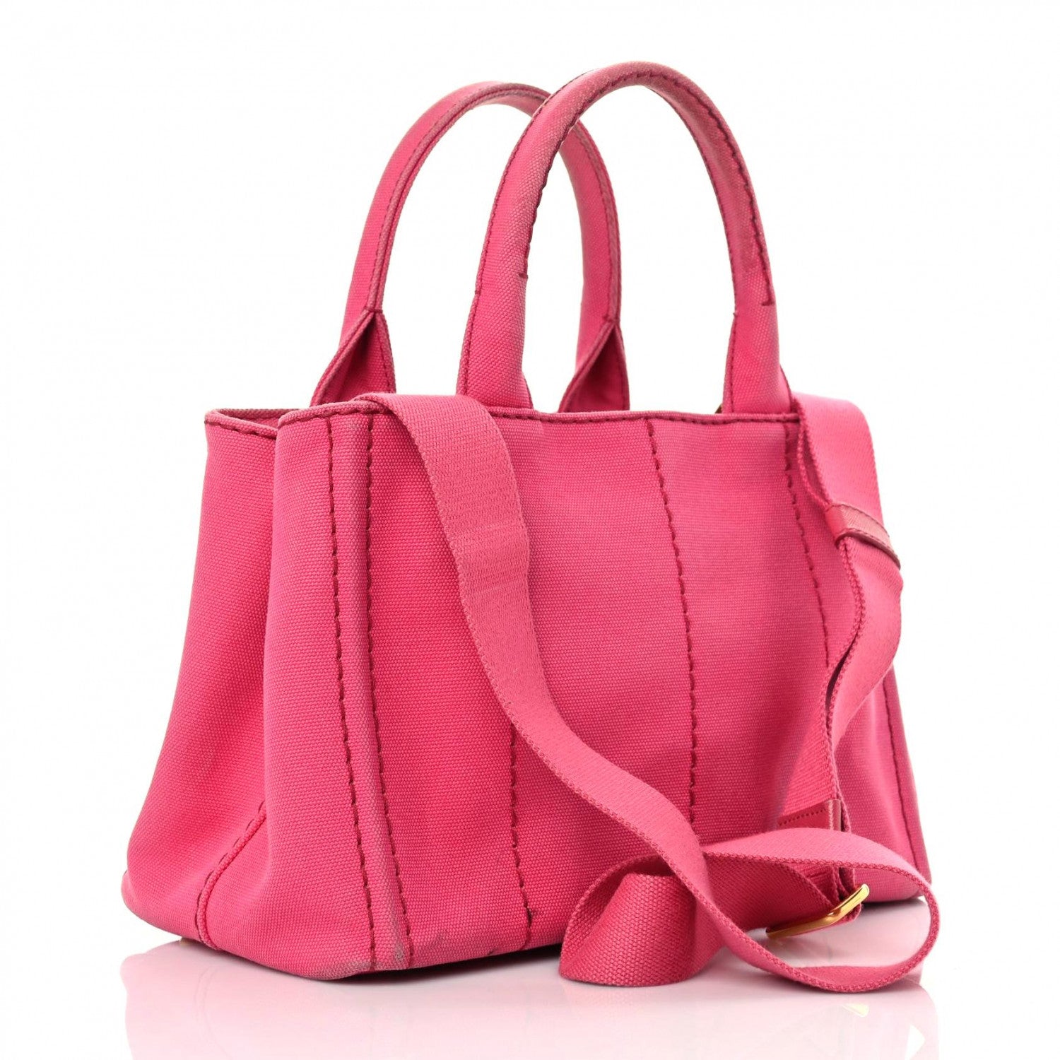 Prada Canapa Small Logo Tote Peonia 3 of 22